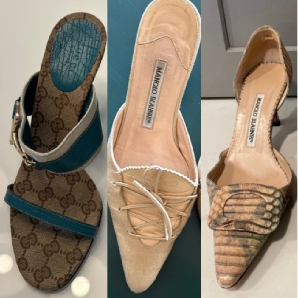 Gucci and Manolo Blahnik Designer Heels Collection